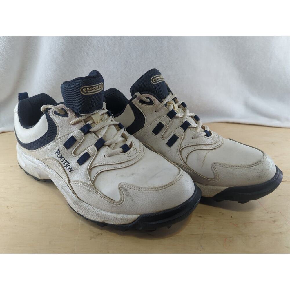 Footjoy Greenjoys Golf Shoes Mens Size 10.5m 45599 White /‎ Black Cleats Golfing